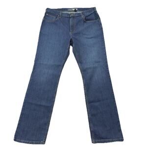 NWOT Carhartt Rugged Flex Relaxed Fit Dark Wash Stretch Denim Jeans Mens 36x32